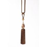 Chic Home decoratief koord met kwastjes ROBERTO 96 cm bruin