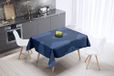 Bonamaison Tafelkleed, Anti-Mold, Sneldrogend, Waterdicht, 100% Polyester Tafellaken, Blauw, 140 x 140 Cm