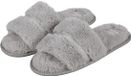 Apollo pantoufles/chaussons d'intérieur - enfants - imitation fourrure - gris - taille 37-38