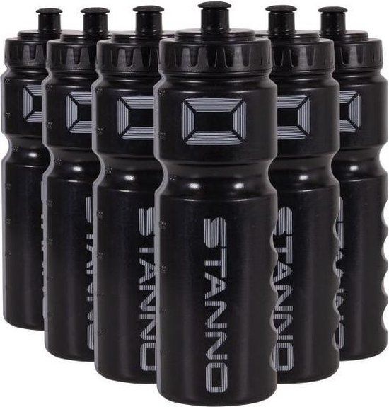 Stanno Athlete Bidon Set (6 stuks) - Zwart - 750 ml