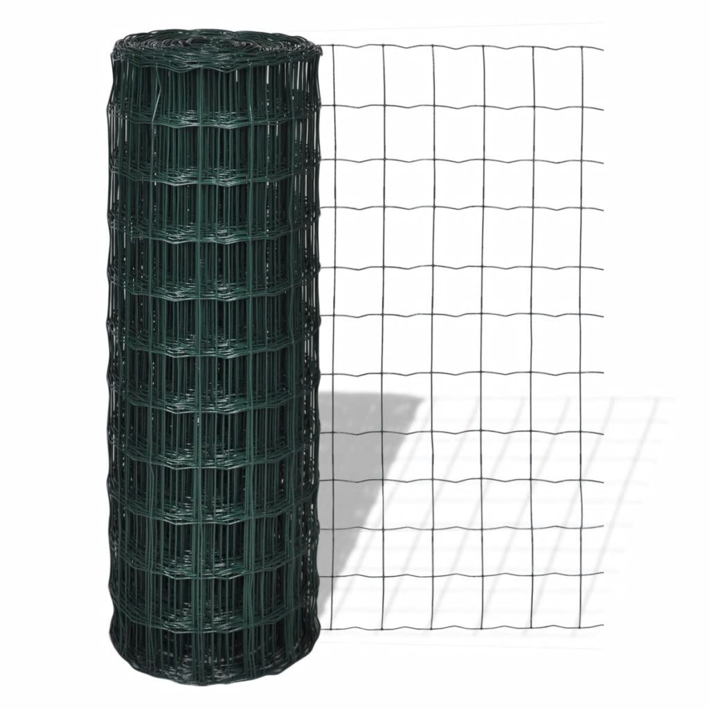 vidaXL Euro gaas 10 x 10 m / maaswijdte 100 mm groen