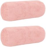 vidaXL Kussensloop Roze 2 stuks 15 x 40 cm
