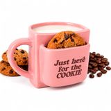 Fisura - Originele mok om cadeau te geven "Here for the cookies", roze