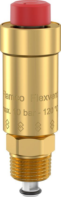 Flamco Flexvent automatisch ontluchtingsventiel verwarming R1/2" Brons - 27740