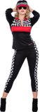 Wilbers Karnaval BV Race girl kostuum zwart - Maat L - Polyester