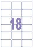 Kangaro Universele Etiketten - 63,5x46,6mm - 100 Vel - 18 Stickers per Vel
