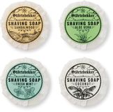 Störtebekker® Premium Scheerzeep Proefpakket - Shaving Soap Sampler Heren met 4 Geuren (Sandelhout, Fresh Mint, Kokos & Aloë Vera)
