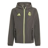 Adidas Real Madrid Trainingsjas Tiro 25 Competition Vis Tech Travel - Utility Grey/half Bevroren Geel Kids - maat 176 cm