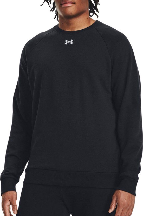 Under Armour UA Rival Fleece Crew Heren Trui - Zwart - Maat M