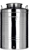 Megashopitalia Container voor olie van roestvrij staal 18/10, voorbereid voor waterkraan 1/2 inch, 50 l