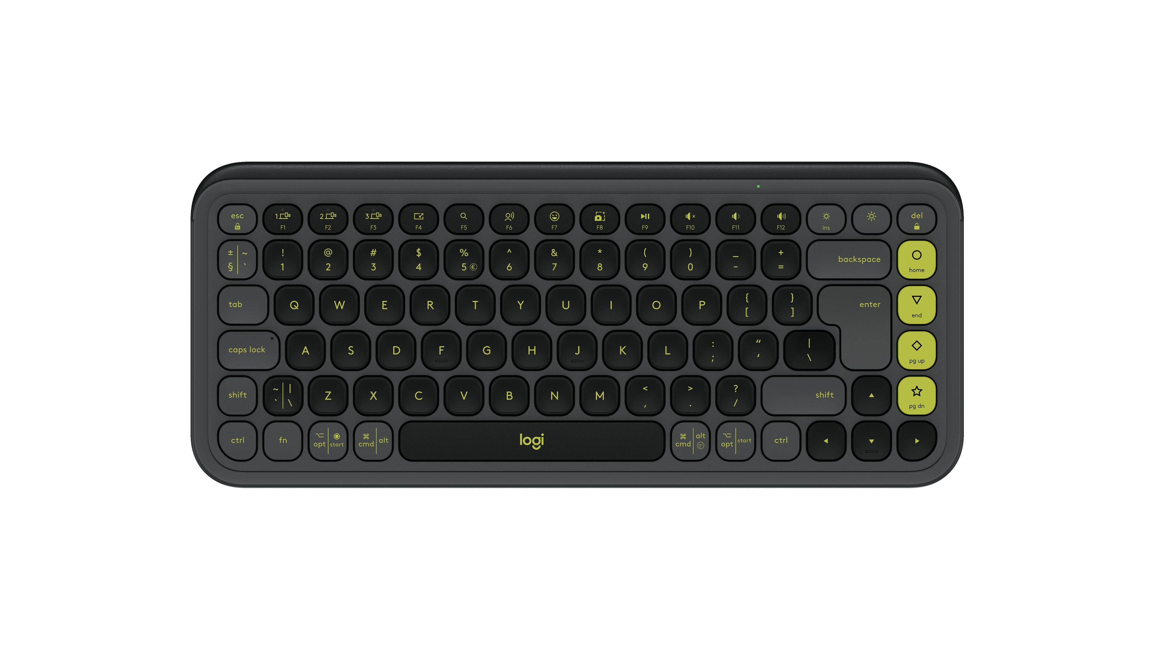 Logitech POP Icon Keys - Graphite Green - Wireless Keyboard - US QWERTY