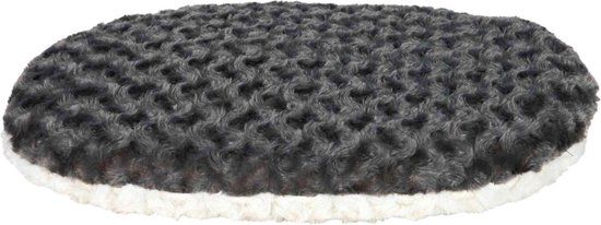 Trixie Ovaal Kussen Kaline Grijs/Wit - 64X41 CM