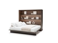 CONCEPTION PRO Lit mural escamotable 160x200 cm chêne dunin (horizontal) avec matelas