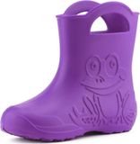 Ladeheid LA-CA-Frog Kinder Regenlaarzen - Rubber - Licht - EVA - Lilla - 22/23