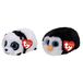 TY - Peluche - Teeny s - Panda Bambou & Manchot Waddles - Multicolore