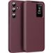 Techsuit Étui pour Samsung Galaxy S26 FE S741, SmartView, Rouge