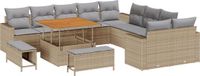 vidaXL Tuinbank Beige en Lichtgrijs