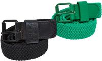 Urban Classics Elastic Set Kinder riem - S/M - Zwart/Groen