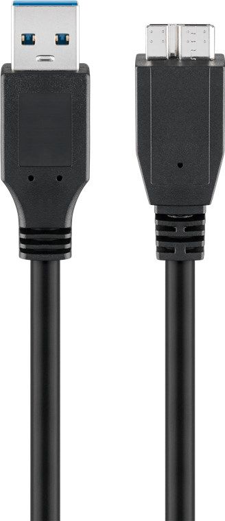 Goobay USB 3.0 A - Micro-USB B Kabel - 0.5m - Zwart