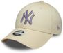 New Era Metallic Logo 9forty Dames Cap Off White
