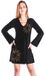 Outer Vision Cosmic Dames Mini-jurk - Zwart - XL