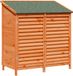 vidaXL Tuinschuur met plat dak bruin 106 x 56 x 113,5 cm massief vurenhout