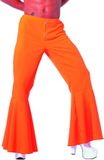 Wilbers Hippie broek bi-stretch man neon oranje - Maat 56