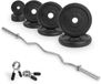VirtuFit Gietijzeren Halterset - EZ Curlstang - Veerclip - 30 mm - 25 kg