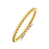 Lucardi Dames Stalen goldplated ring bolletje 1,5mm