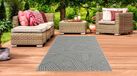 Tapis d'intérieur et d'extérieur, aspect sisal, motif rayé, couleur anthracite, 80 x 150 cm