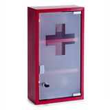 Zeller 18468 medicijnkastje, metaal/25 x 12 x 45, rood, rechthoekig
