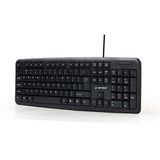 Gembird KB-U-103-PT USB-toetsenbord, Portugees, zwart