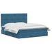 vidaXL - Bed met matras - Donkerblauw - 160 x 200 cm - Fluweel