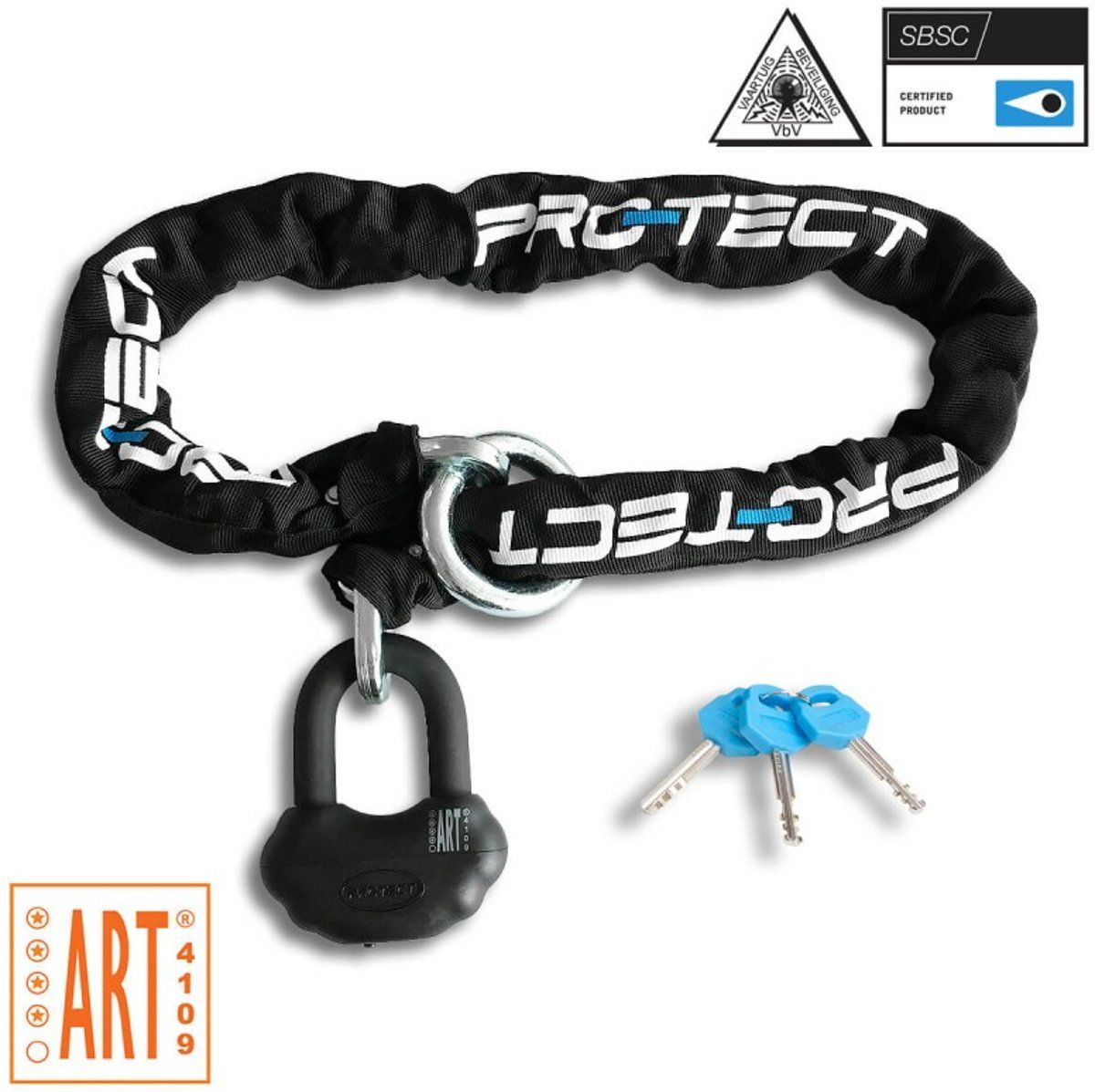 Protect Starry Kettingslot - ART4 - 120 cm - Zwart/Blauw