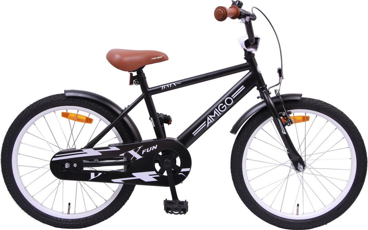 Amigo BMX Fun- Kinderfiets 20 inch - Jongens - Zwart