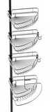 Zenna Home Tension Pole Shower Caddy - 4 Tier - Matte Black