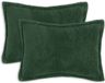 vidaXL - Taie d'oreiller - 2 pièces - BOIS - Vert foncé - 50 x 80 cm - Bouclé
