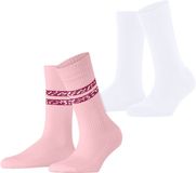 Esprit Memphis Rib 2-Pack gedessineerd katoen multipack sokken dames veelkleurig - maat 35-38