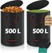 Unyqoos® Set van twee grote waterdichte tuinzakken met deksel en handschoenen