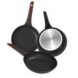 Cecotec Gourmet+ pannenset, 20, 24 en 28 cm, anti-aanbaklaag, collectie | ILAG Ultimate Protect Pro, drielaagse antiaanbaklaag, 5,5 mm bodem, compatibel met alle keukens