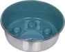 Nobby RVS voerbak anti-schrok anti-slip groen - 20 cm