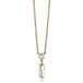 Own ZINZI zilveren ketting 45cm geel verguld rechthoek vierkant wit ZIC2056Y