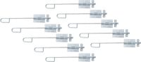 Alberts 863357 grendel met bout, met bevestigde lus, blauw gegalvaniseerd, plaat 90 x 67 mm, bout Ø 13,5 x 400 mm, set van 10 stuks
