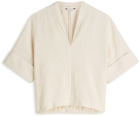 Summum - Top short sleeves Modal linen blend - Ecru - Maat 42
