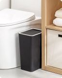 Baffect Push Kitchen Bin met deksel, kunststof, 8 l, zwart