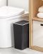 Baffect Push Kitchen Bin met deksel, kunststof, 8 l, zwart