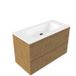 Saniclass Ensemble de meubles de salle de bain - 100x45x77.5cm - Chêne mat naturel