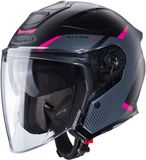 Caberg Flyon II Boss Mat Zwart Roze Jethelm - Helm