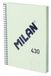 MILAN® Carnet A5, couverture rigide, papier ligné (7 mm), 80 feuilles, 95 g/m², collection 430, vert