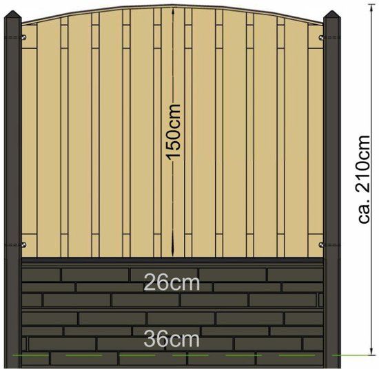 Merkloos Tuindeco Berton paal Geul wit/grijs driewegsmodel 280 cm